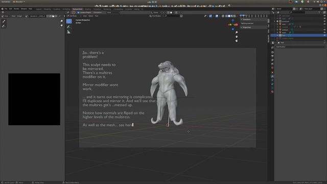Blender mirroring an object with a multires modifier смотреть онлайн