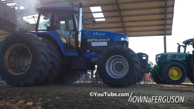 New Holland 8970 "Musse" Pulling The Heavy Sledge at Borris Pulling Arena | Tractor Pulling Denmark смотреть онлайн