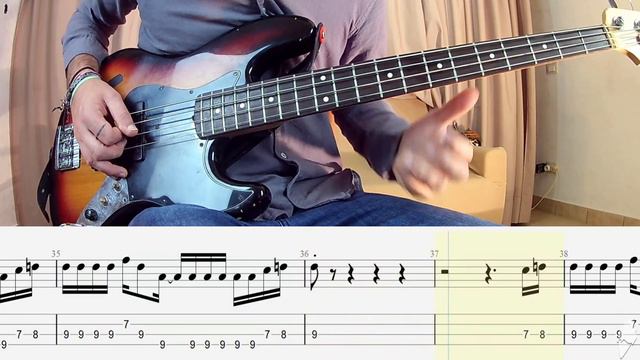 Fugazi - Waiting room BASS COVER + PLAY ALONG TAB + SCORE смотреть онлайн