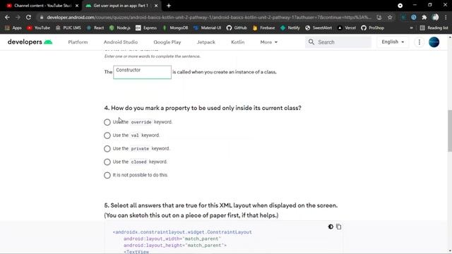 Get User Input In An App Part 1 Quiz Answers | Unit 2 Layouts Quiz Answers | #AndroidSeekho Season смотреть онлайн