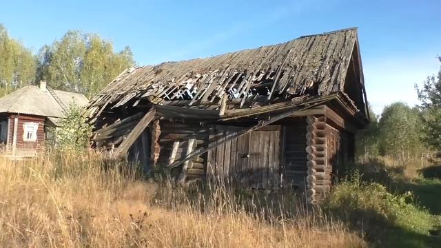 Деревня в глубинке. Не заброшенная деревня среди лесов. Тихое и живописное место. Заброшенные дома. смотреть онлайн