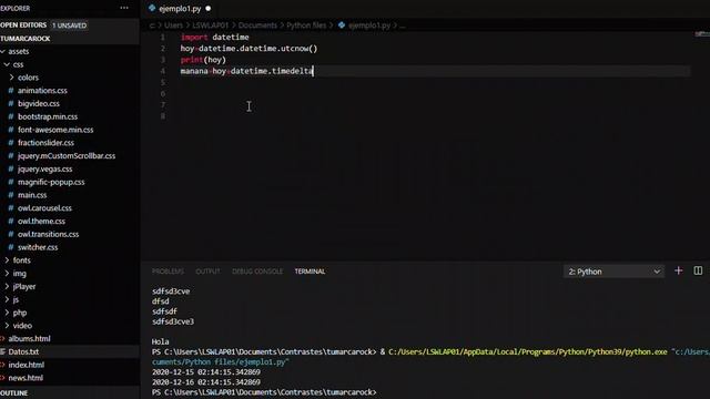 Obtener la fecha despues de la fecha actual pasados unos días en Python смотреть онлайн