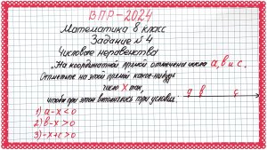 ВПР-2024. Математика 8 класс. Задание №4. Числовые неравенства