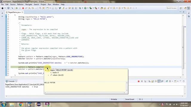 How to compare the text with input text in a case-insensitive way? | Regex in java смотреть онлайн