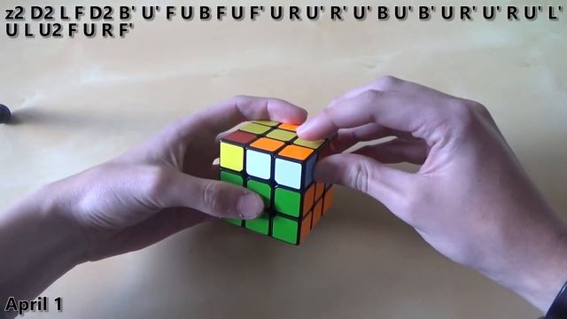 Solving a Rubik's Cube- 1 Turn Per Day смотреть онлайн