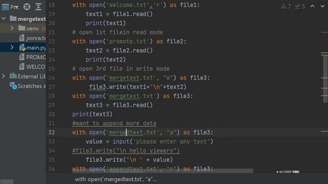 Merge two text file in third and append display data in python | ratan agarwal it informer смотреть онлайн