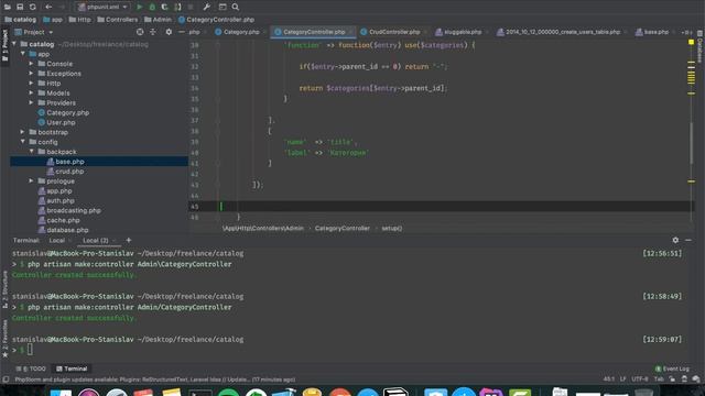 Laravel Backpack #2 (Добавляем категории) смотреть онлайн