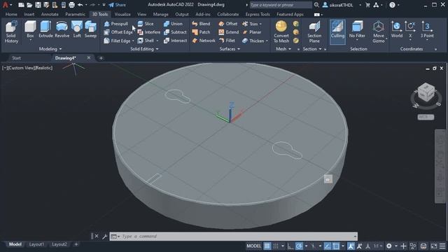 L8 AutoCAD | 3D Solid Hints Video | Rough, Un-Edited, No Sound смотреть онлайн