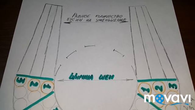 Схема простейшего колье-гривны из трех нитей. Мастер-класс смотреть онлайн