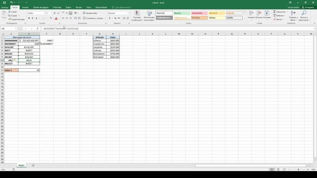 Excel 2016 – Errores en Excel - Video 11 смотреть онлайн
