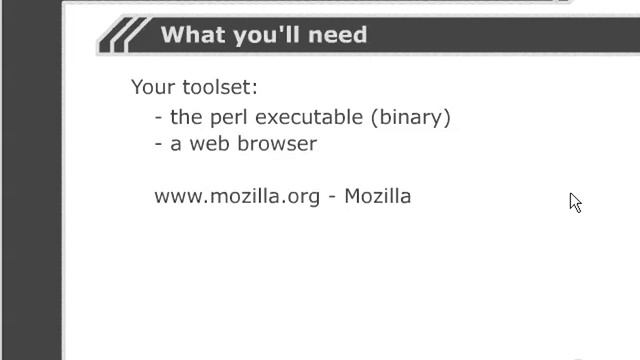 VTC Player Perl Fundamentals, What you'll need 1 смотреть онлайн
