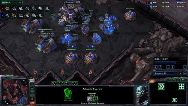 Noob Beats Diamond Terran With Handicap- StarCraft 2 смотреть онлайн