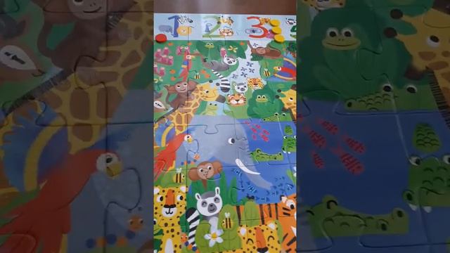 "Джунгли" гигант-пазл от DJECO смотреть онлайн