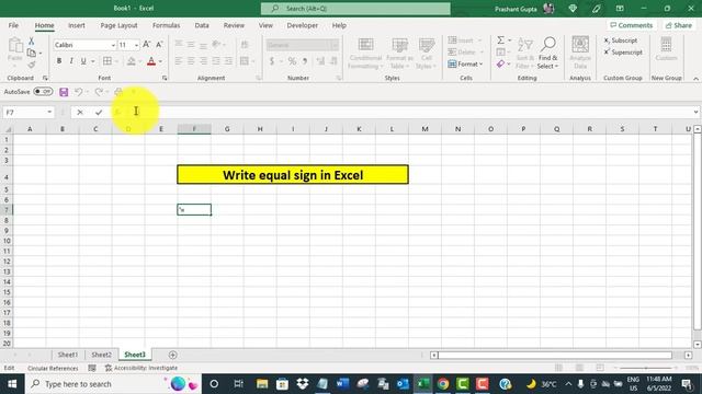 Write equal (=) sign in Excel смотреть онлайн