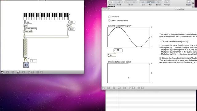 Max MSP Tutorial 05a4 Simple Synthesis—Controlling Oscillators With [kslider] смотреть онлайн