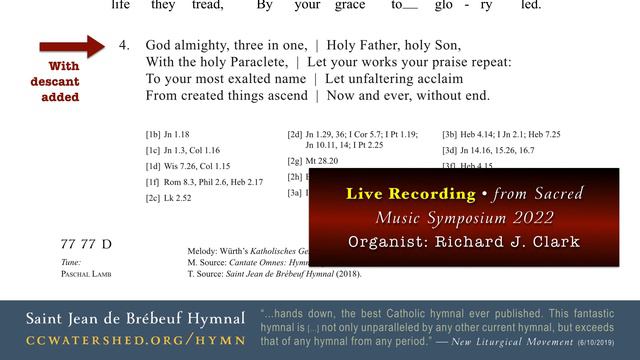 “What Is A Descant?” • Hymn # 868 from the St. Jean de Brébeuf Hymnal demonstrates… [PASCHAL LAMB] смотреть онлайн