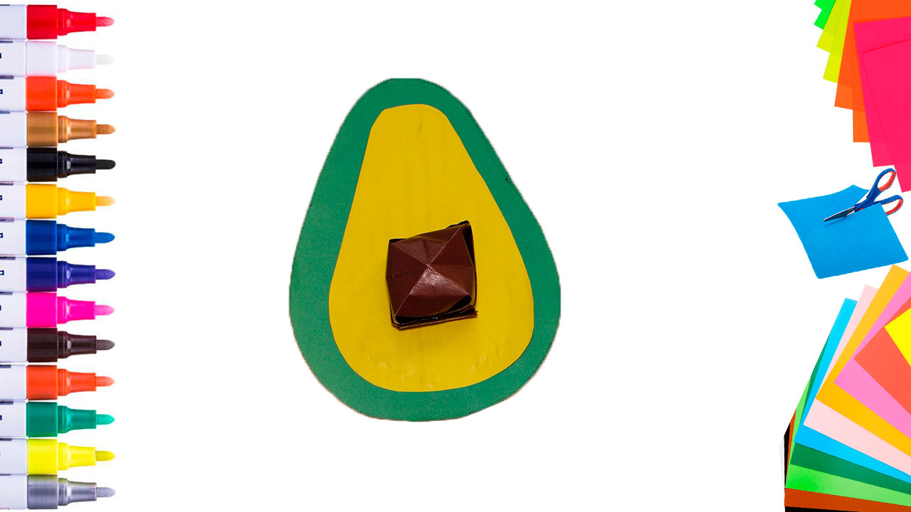 Детские поделки Авокадо и Поп Ит своими руками, простые поделки из бумаги в детский сад и в школу смотреть онлайн