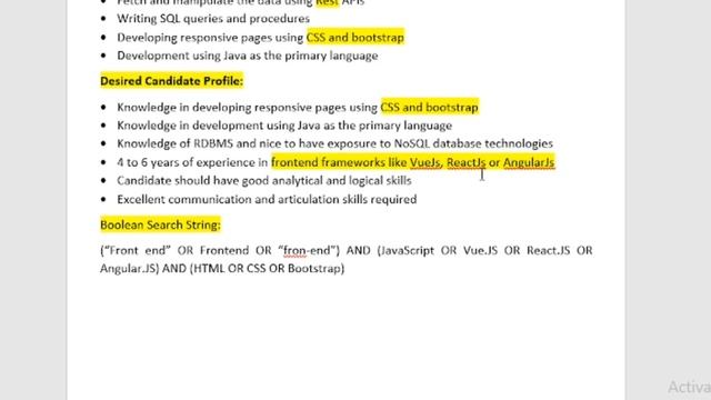 How to understand Job Description and Make boolean Search String Part 38 | Frontend developer JD | смотреть онлайн