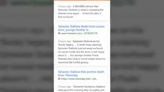 Sylvester Stallone's Death