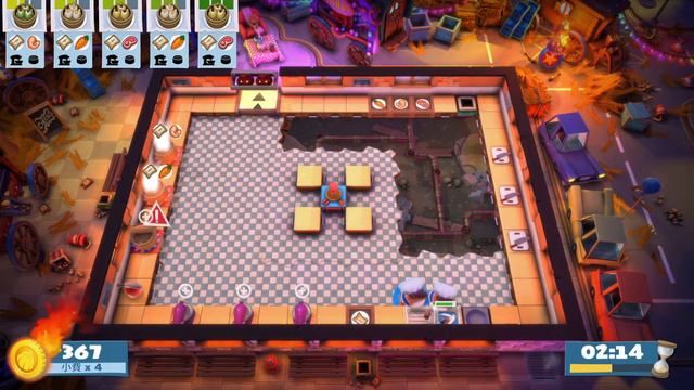 Overcooked! 2 | Carnival Of Chaos | Level Kevin 3 | 1 Player (solo) | 4 Stars