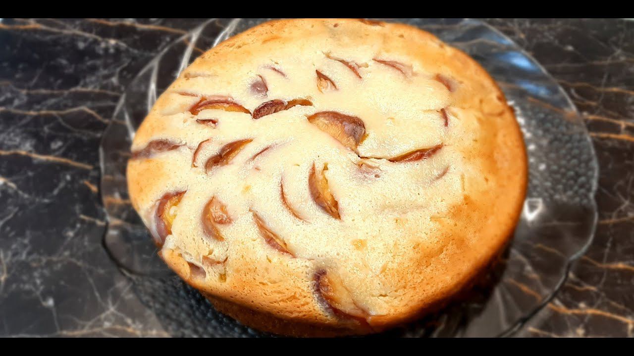 Пирог с персиками под нежной заливкой. Вкусный, как торт! смотреть онлайн