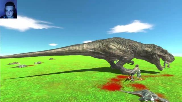 12 Велоцираптор Vs TRex  | Кто победит | Animal Revolt Battle Simulator