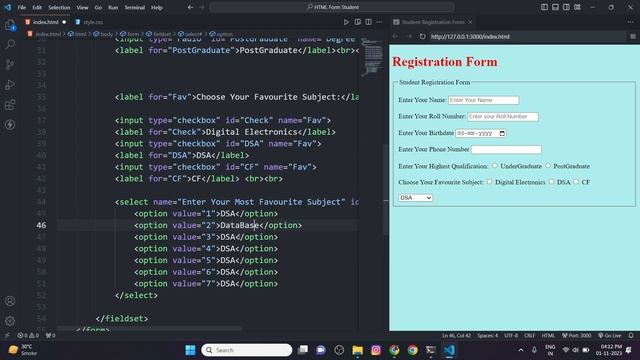 Create a Student Registration Form in HTML: A Beginner-Friendly Tutorial смотреть онлайн