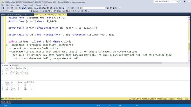 cascading Referential Integrity constraints||SQL||MasterTechClases смотреть онлайн