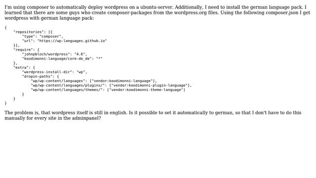 Wordpress: Install wordpress using composer in a specific language смотреть онлайн