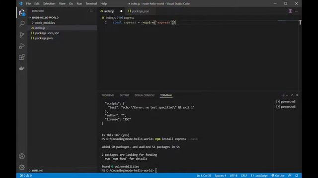 Node JS Hello World Website смотреть онлайн