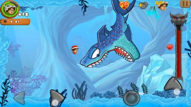 Jungle Adventures 2: STORY - World 2 Level 5 SHARK BOSS ...XMAS... Gameplay (Free Game On Android) смотреть онлайн