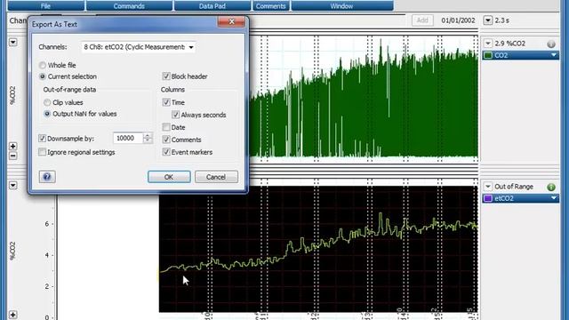Exporting RAW Data from LabChart смотреть онлайн