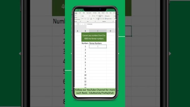 Excel Trick: How to convert Numbers into Roman Numbers from 1 to 3999 - EduReels#276 смотреть онлайн