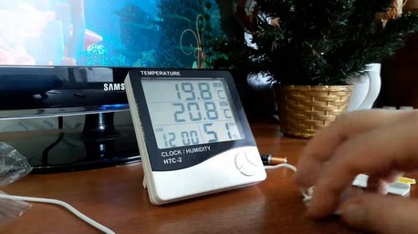 Термометр- гигрометр HTC-2 с выносным датчиком с Китая в Беларусь.