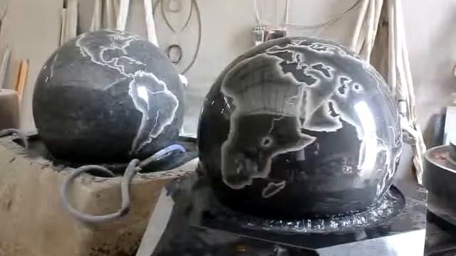 Фонтан плавающий шар , крутящийся шар. Granite floating fountain balls смотреть онлайн