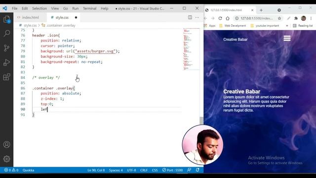 Video Background with HTML & CSS | Day 58 of 60-Day HTML CSS Challenge смотреть онлайн