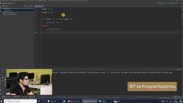 İKT və Proqramlaşdırma -Şərt kontruksiyası (if, else,elif) смотреть онлайн
