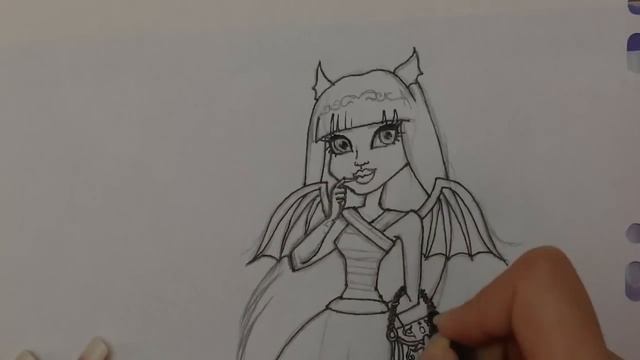 Speed Drawing of Rochelle Goyle from Monster High (HD) смотреть онлайн