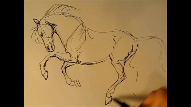 How to Draw a Horse with Brush Pen by Tina Schmidt смотреть онлайн