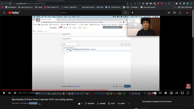 Max Number of K-Sum Pairs | Leetcode 1679 | Maps | Arrays | Live coding session смотреть онлайн