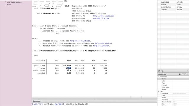 Test Kolmogorov-Smirnov en STATA смотреть онлайн