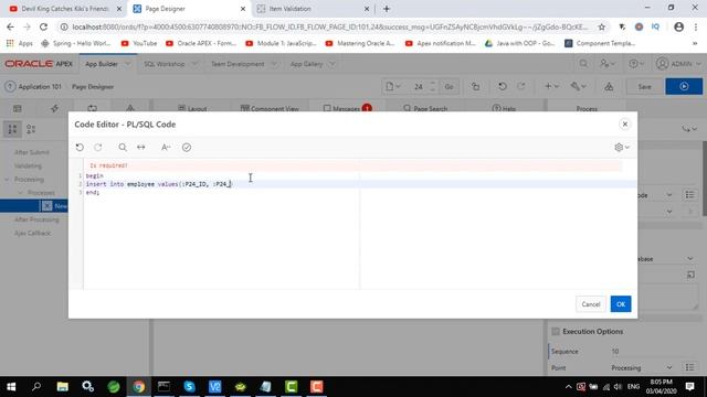 Item validation in oracle Apex | Apex Validation смотреть онлайн