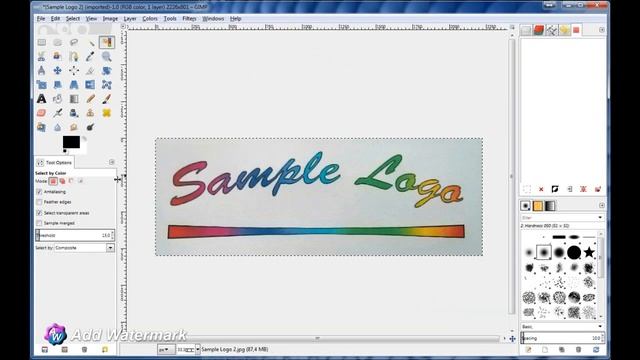 Add Watermark for Android - Create PNG logo from photo with GIMP смотреть онлайн