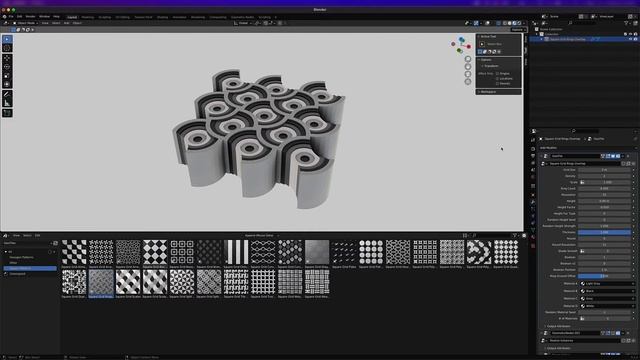 GeoTiles: Parametric Geometry Node Patterns for Blender 3.1+ смотреть онлайн