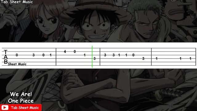 One Piece OP 1 - We Are! Guitar Tutorial смотреть онлайн