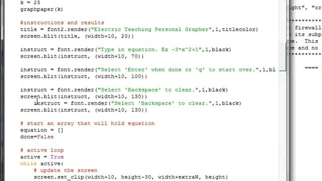 Python-Pygame Lesson: My Grapher (pt 6) graphing tricks + math functions смотреть онлайн