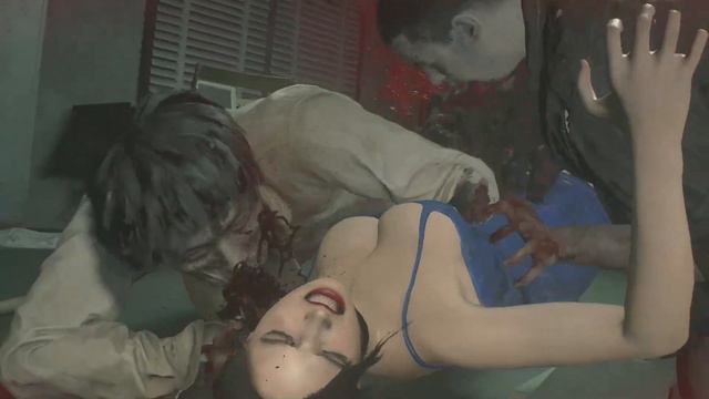 resident evil 2 ryona claire jill blue latex outfit mods re2 remake zombi fight 18 смотреть онлайн
