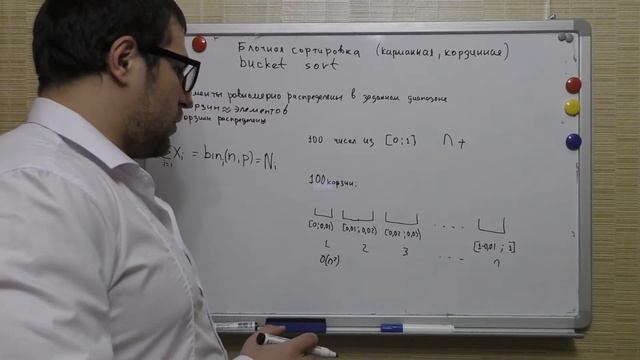 Bucket sort (блочная сортировка, карманная сортировка, корзинная сортировка) смотреть онлайн