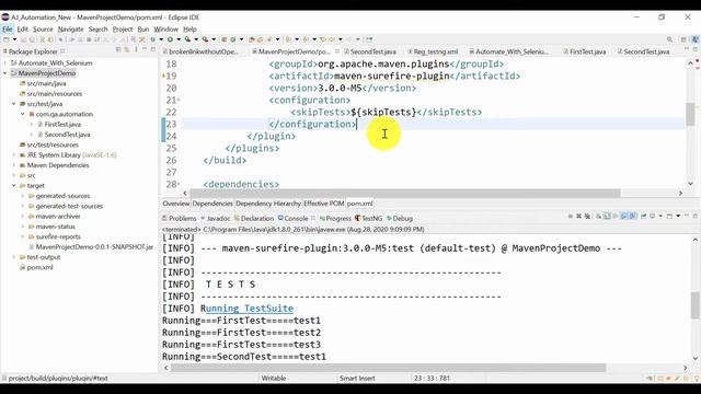 How to skip test case execution in Maven |Create JAR without running TestNG testcases| #AjAutomatio смотреть онлайн