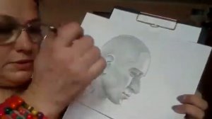 ИЗО,6 класс, портрет в профиль